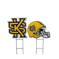 Pegasus Kennesaw State Owls Logo and Helmet Two-Piece Yard Sign Set