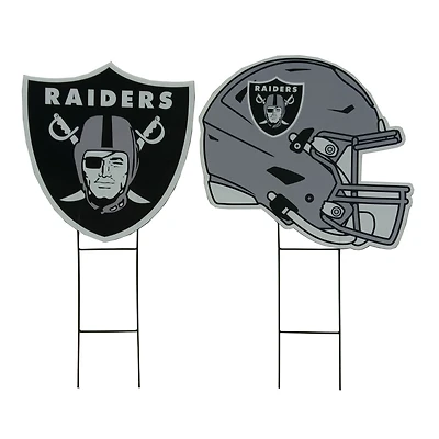 Pegasus Las Vegas Raiders Logo and Helmet Two-Piece Yard Sign Set