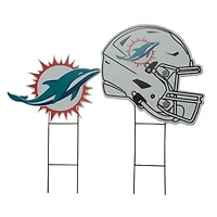 Pegasus Miami Dolphins Logo and Helmet Two-Piece Yard Sign Set