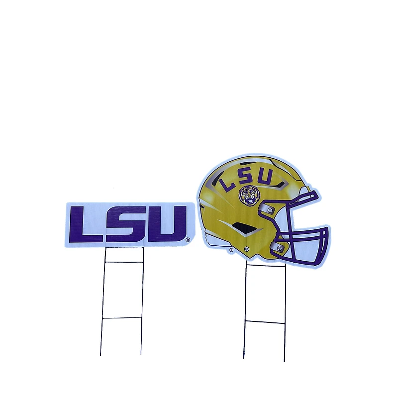 Pegasus LSU Tigers Logo and Helmet Two-Piece Yard Sign Set