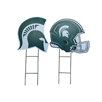 Pegasus Michigan State Spartans Logo and Helmet Two-Piece Yard Sign Set