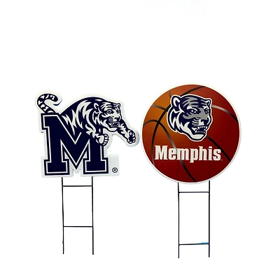 Pegasus Memphis Tigers Logo and Helmet Two-Piece Yard Sign Set