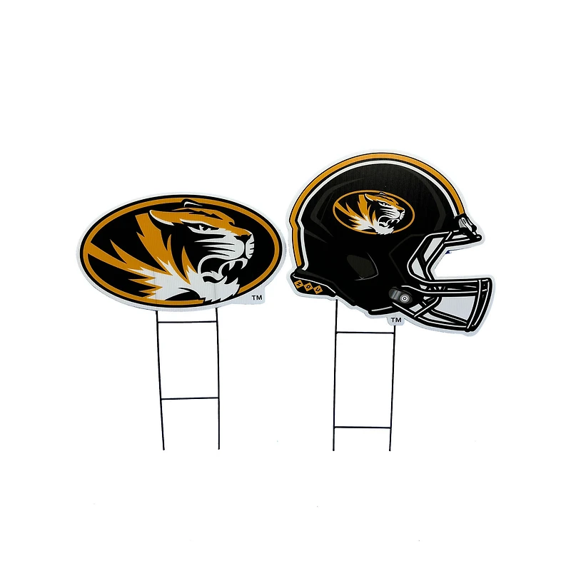 Pegasus Missouri Tigers Logo and Helmet Two-Piece Yard Sign Set