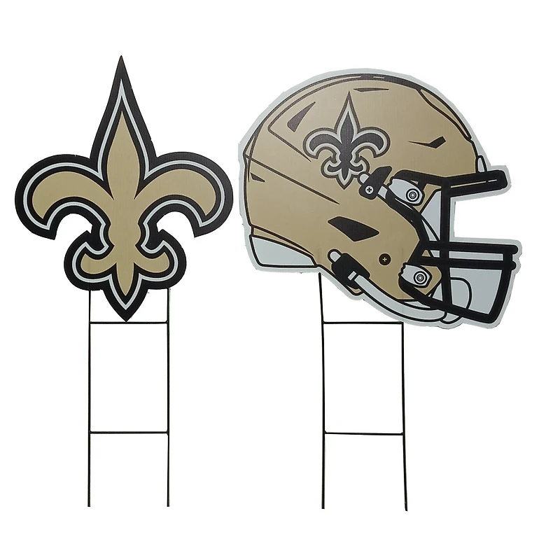 Pegasus New Orleans Saints Logo and Helmet Two-Piece Yard Sign Set