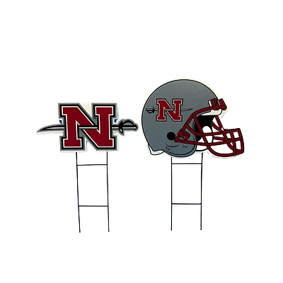 Pegasus Nicholls State Colonels Logo and Helmet Two-Piece Yard Sign Set