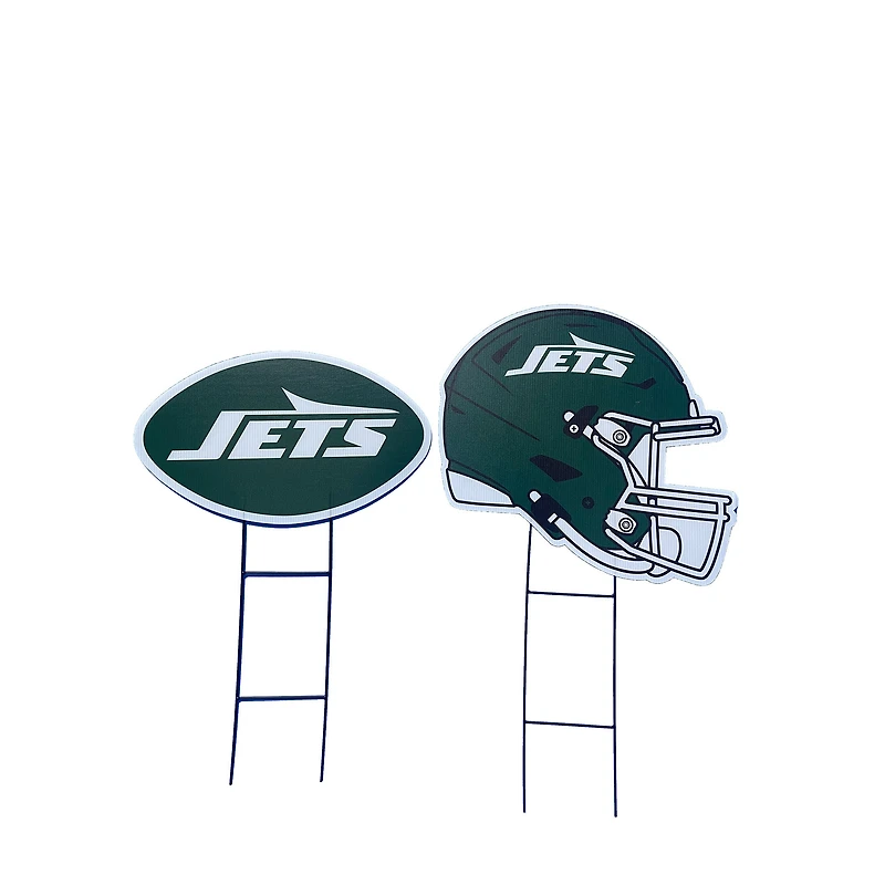 Pegasus New York Jets Logo and Helmet Two-Piece Yard Sign Set