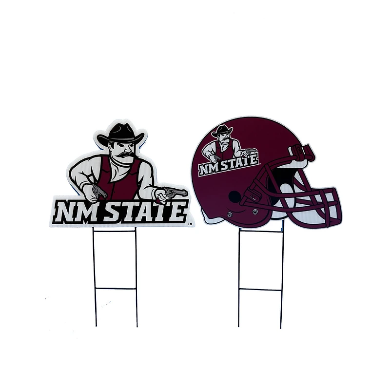 Pegasus New Mexico State Aggies Logo and Helmet Two-Piece Yard Sign Set
