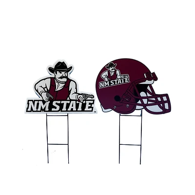 Pegasus New Mexico State Aggies Logo and Helmet Two-Piece Yard Sign Set