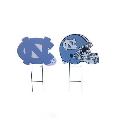 Pegasus North Carolina Tar Heels Logo and Helmet Two-Piece Yard Sign Set