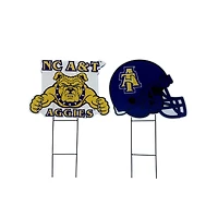 Pegasus North Carolina A&T Aggies Logo and Helmet Two-Piece Yard Sign Set