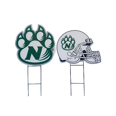 Pegasus Northwest Missouri State Bearcats Logo and Helmet Two-Piece Yard Sign Set