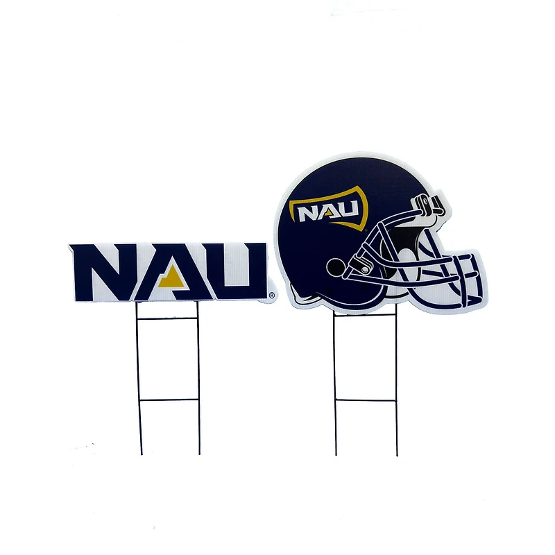Pegasus Northern Arizona Lumberjacks Logo and Helmet Two-Piece Yard Sign Set