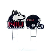 Pegasus Northern Illinois Huskies Logo and Helmet Two-Piece Yard Sign Set