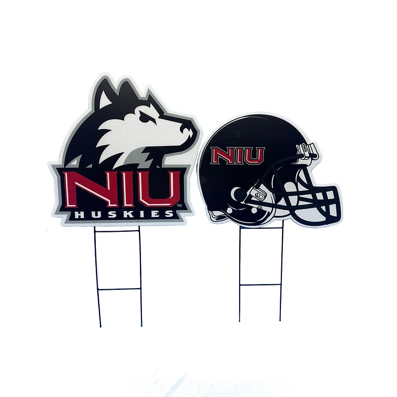 Pegasus Northern Illinois Huskies Logo and Helmet Two-Piece Yard Sign Set