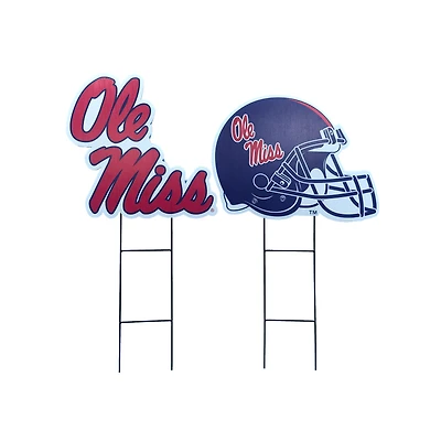 Pegasus Ole Miss Rebels Logo and Helmet Two-Piece Yard Sign Set