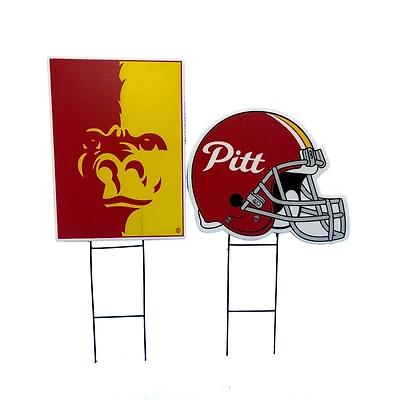 Pegasus Pittsburg State Gorillas Logo and Helmet Two-Piece Yard Sign Set