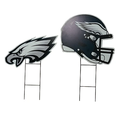 Pegasus Philadelphia Eagles Logo and Helmet Two-Piece Yard Sign Set