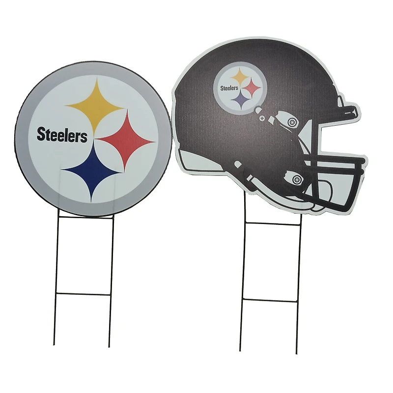 Pegasus Pittsburgh Steelers Logo and Helmet Two-Piece Yard Sign Set