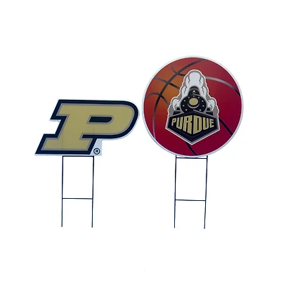 Pegasus Purdue Boilermakers Logo and Helmet Two-Piece Yard Sign Set