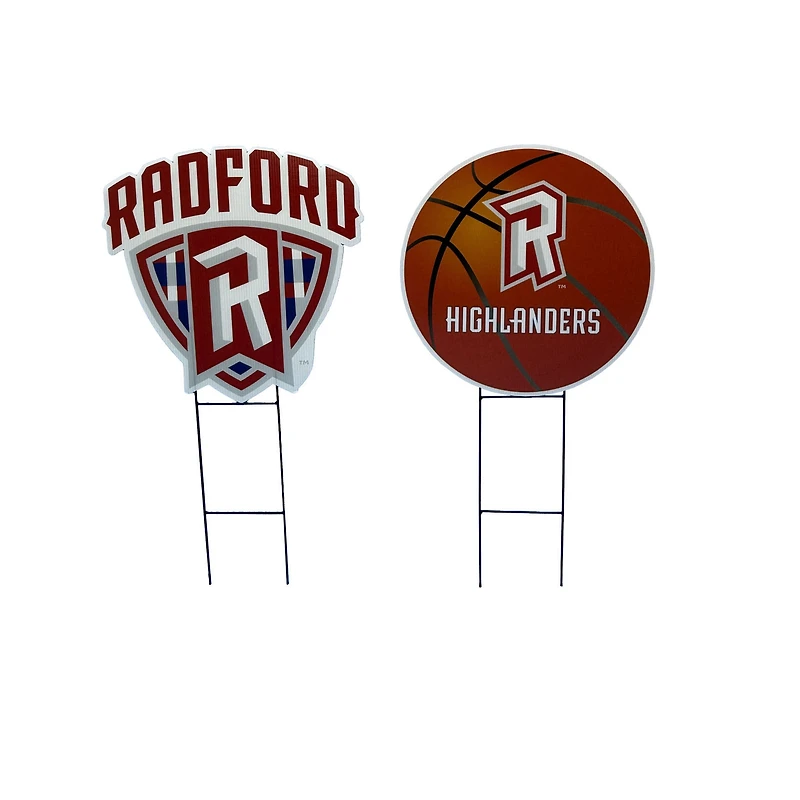 Pegasus Radford Highlanders Logo and Helmet Two-Piece Yard Sign Set