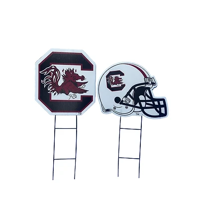Pegasus South Carolina Gamecocks Logo and Helmet Two-Piece Yard Sign Set
