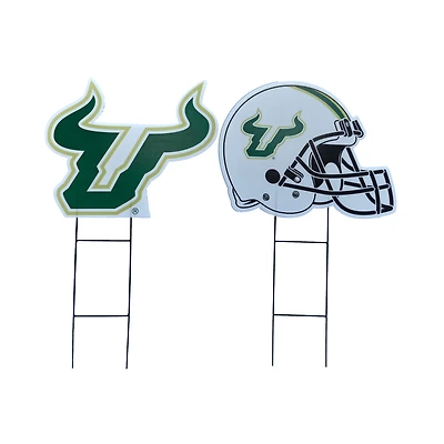 Pegasus South Florida Bulls Logo and Helmet Two-Piece Yard Sign Set