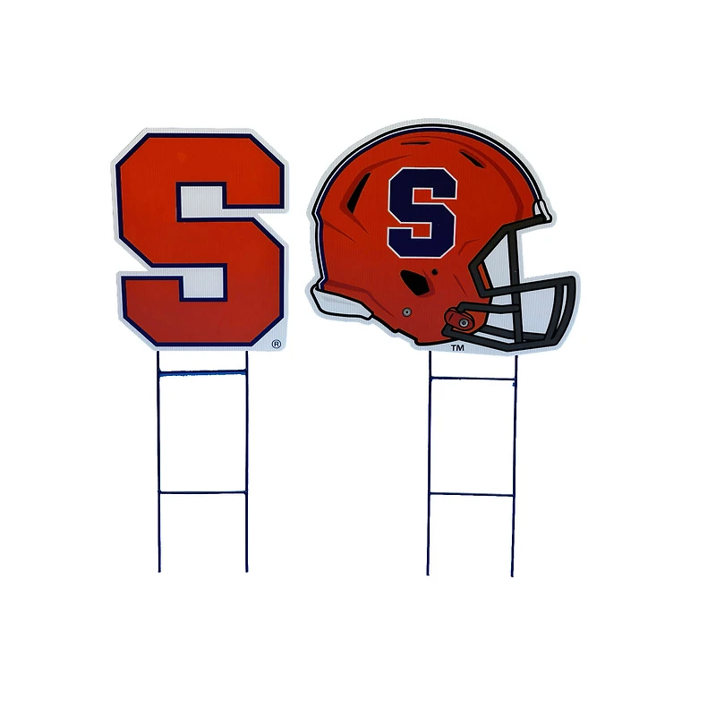 Pegasus Syracuse Orange Logo and Helmet Two-Piece Yard Sign Set