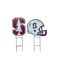 Pegasus Stanford Cardinal Logo and Helmet Two-Piece Yard Sign Set