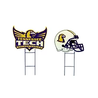 Pegasus Tennessee Tech Golden Eagles Logo and Helmet Two-Piece Yard Sign Set