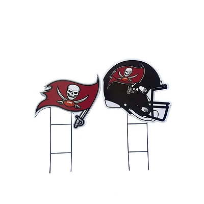 Pegasus Tampa Bay Buccaneers Logo and Helmet Two-Piece Yard Sign Set