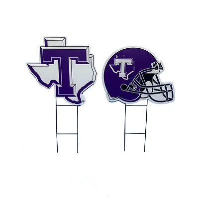 Pegasus Tarleton State Texans Logo and Helmet Two-Piece Yard Sign Set