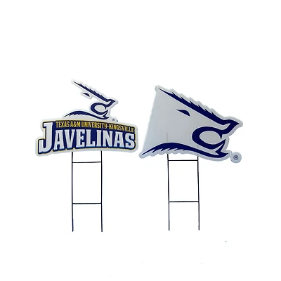 Pegasus Texas A&M Kingsville Javelinas Logo and Helmet Two-Piece Yard Sign Set