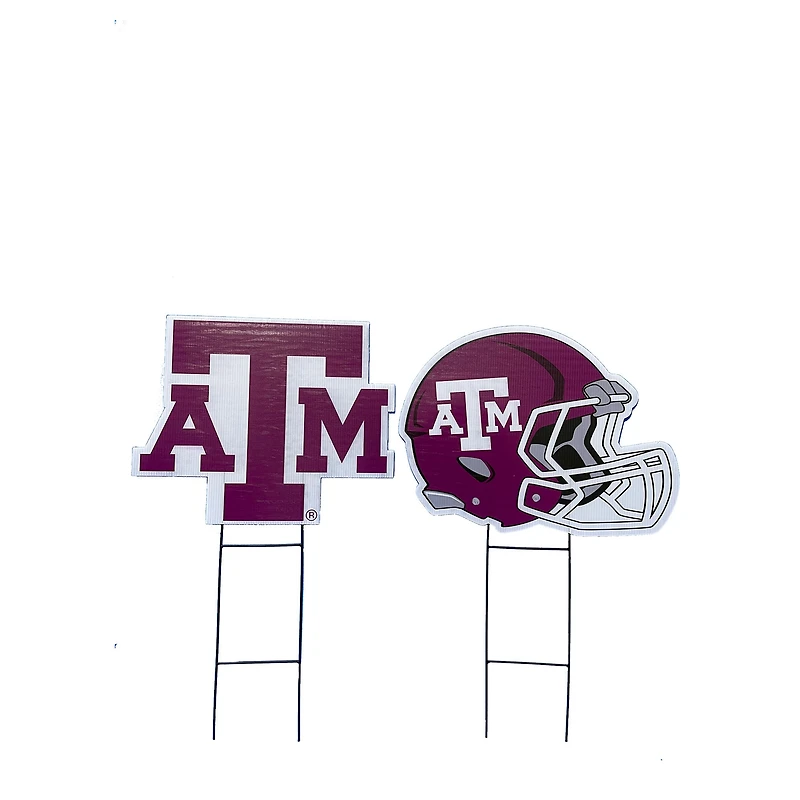 Pegasus Texas A&M Aggies Logo and Helmet Two-Piece Yard Sign Set