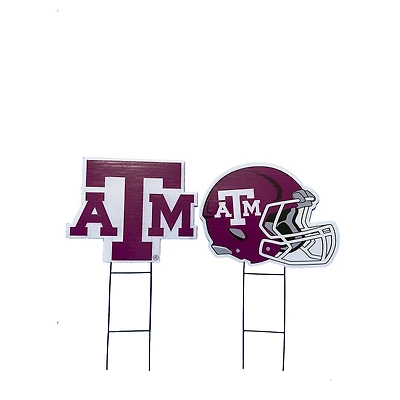 Pegasus Texas A&M Aggies Logo and Helmet Two-Piece Yard Sign Set