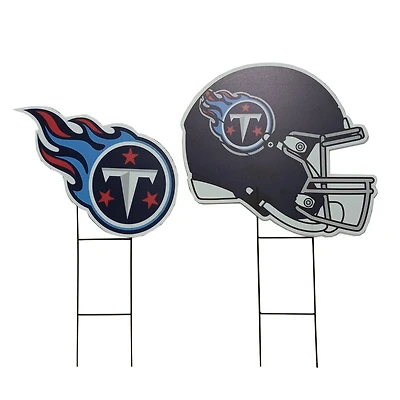 Pegasus Tennessee Titans Logo and Helmet Two-Piece Yard Sign Set