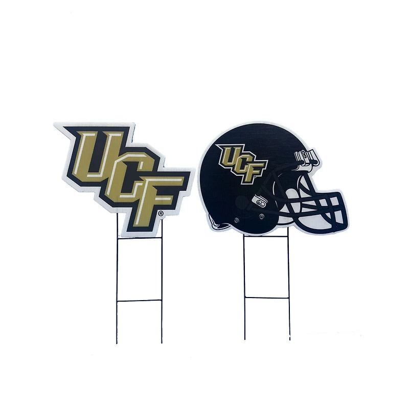 Pegasus UCF Knights Logo and Helmet Two-Piece Yard Sign Set