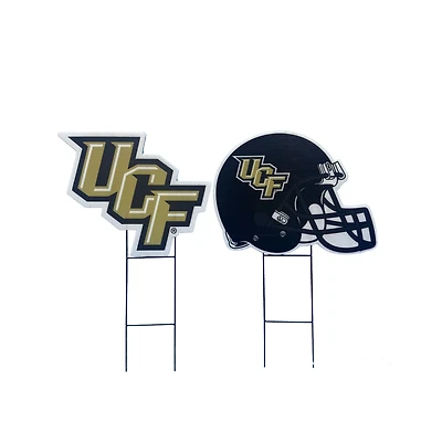 Pegasus UCF Knights Logo and Helmet Two-Piece Yard Sign Set