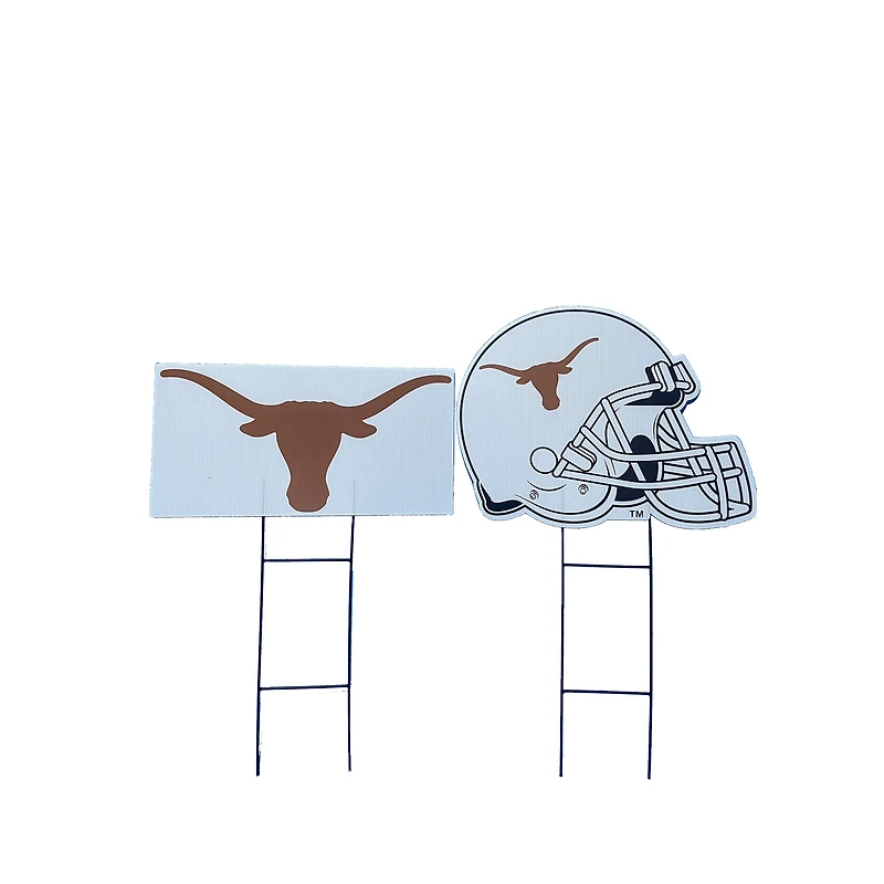 Pegasus Texas Longhorns Logo and Helmet Two-Piece Yard Sign Set