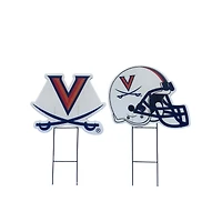 Pegasus Virginia Cavaliers Logo and Helmet Two-Piece Yard Sign Set