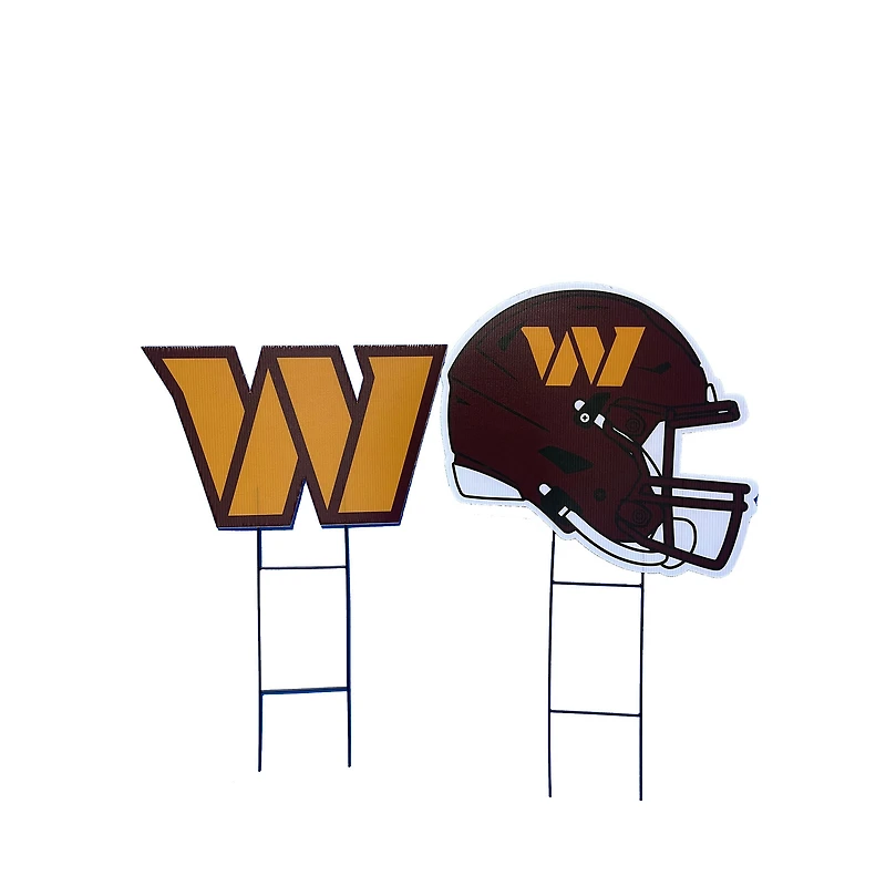Pegasus Washington Commanders Logo and Helmet Two-Piece Yard Sign Set