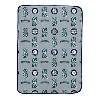 Pegasus Seattle Mariners 66" x 95" Oversized Logo Roll Ultra Cozy Blanket