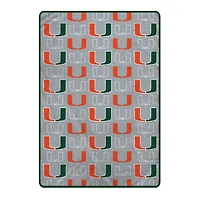 Pegasus Miami Hurricanes 66" x 95" Oversized Logo Roll Ultra Cozy Blanket