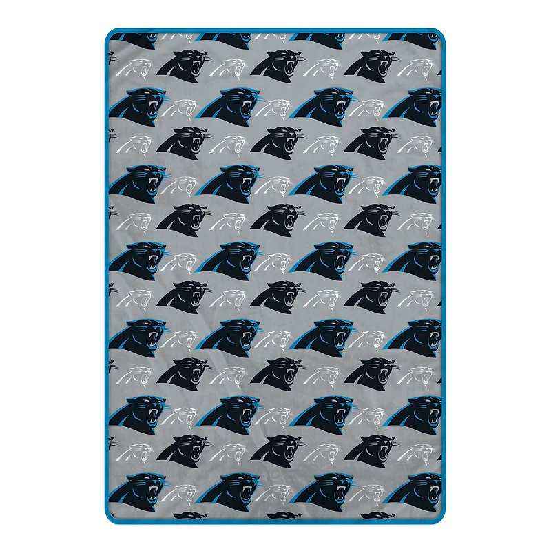 Pegasus Carolina Panthers 66" x 95" Oversized Logo Roll Ultra Cozy Blanket