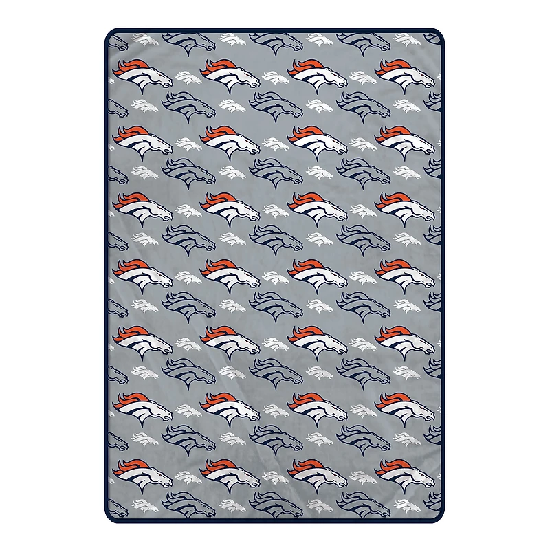 Pegasus Denver Broncos 66" x 95" Oversized Logo Roll Ultra Cozy Blanket