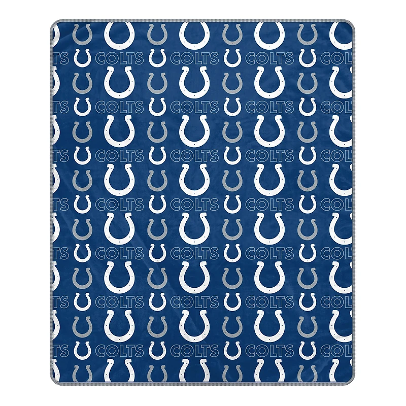 Pegasus Indianapolis Colts 50" x 60" Repeat Big Logo Wordmark Ultra Soft Blanket