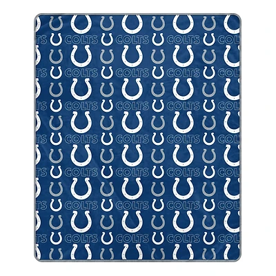 Pegasus Indianapolis Colts 50" x 60" Repeat Big Logo Wordmark Ultra Soft Blanket
