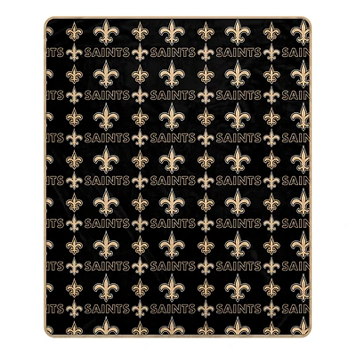 Pegasus New Orleans Saints 50" x 60" Repeat Big Logo Wordmark Ultra Soft Blanket