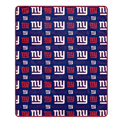 Pegasus New York Giants 50" x 60" Repeat Big Logo Wordmark Ultra Soft Blanket