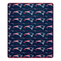 Pegasus New England Patriots 50" x 60" Repeat Big Logo Wordmark Ultra Soft Blanket