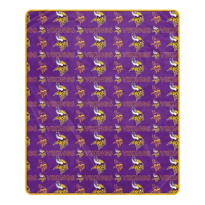 Pegasus Minnesota Vikings 50" x 60" Repeat Big Logo Wordmark Ultra Soft Blanket